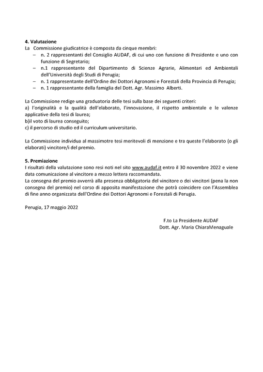 BANDO 2022 Premio laurea dr. agr. Massimo ALBERTI rev. 17.05.2022 DEF Pagina 2
